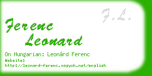 ferenc leonard business card